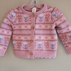 Baby B'gosh blush pink cardigan